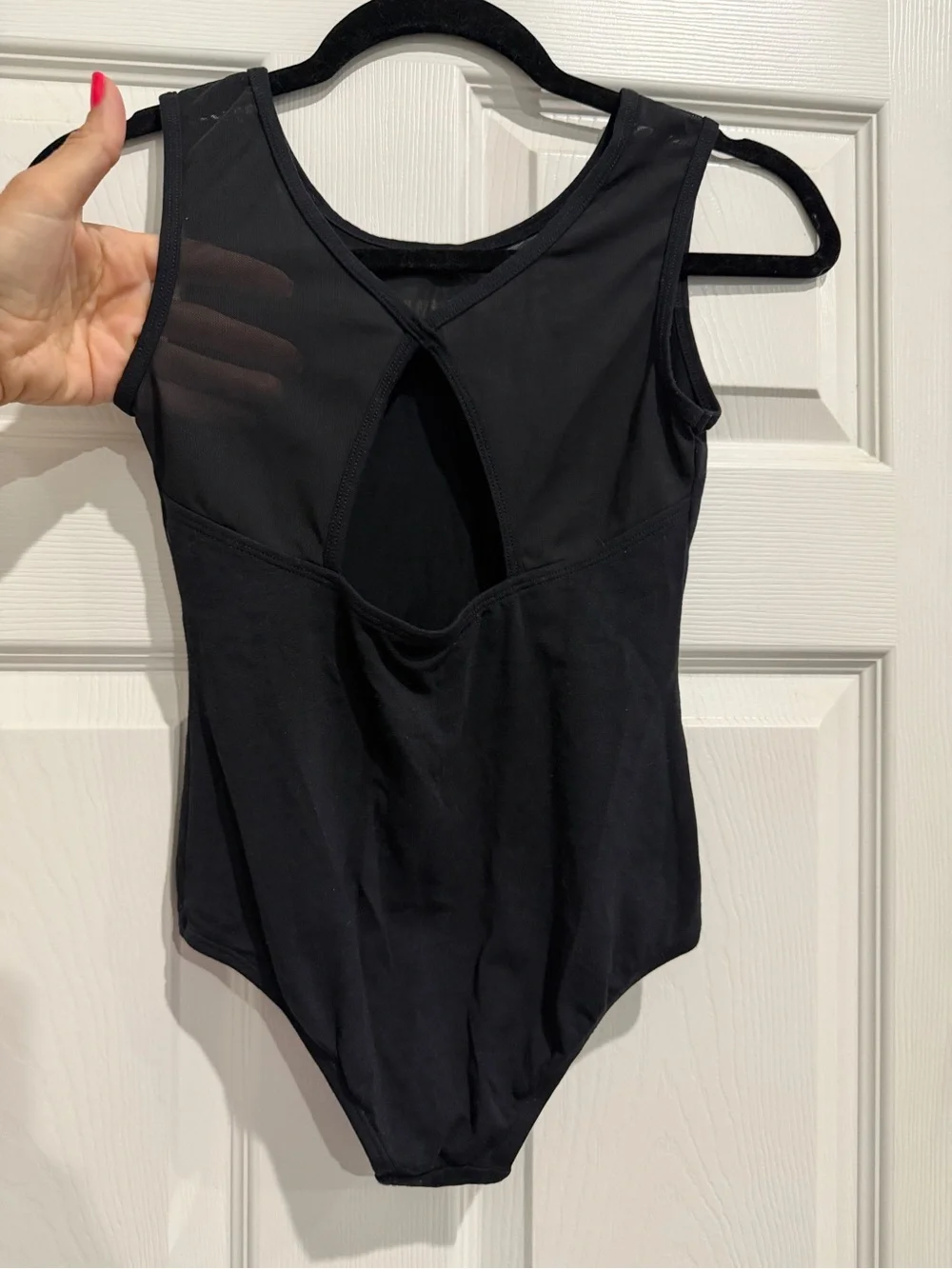 Set of 2 Cat & Jack Black Rhinestone Mesh Insert Leotard